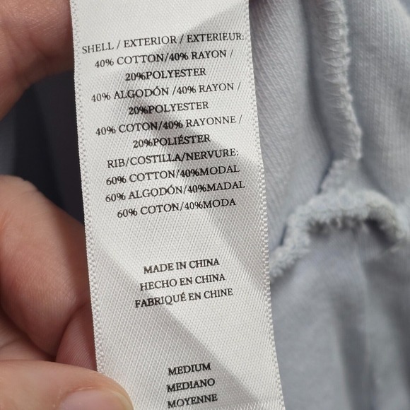 Rails Sweatshirt Womens Medium Terry Cloth Ramona Sky Blue Dip Dye Long Sleeve - Picture 6 of 12